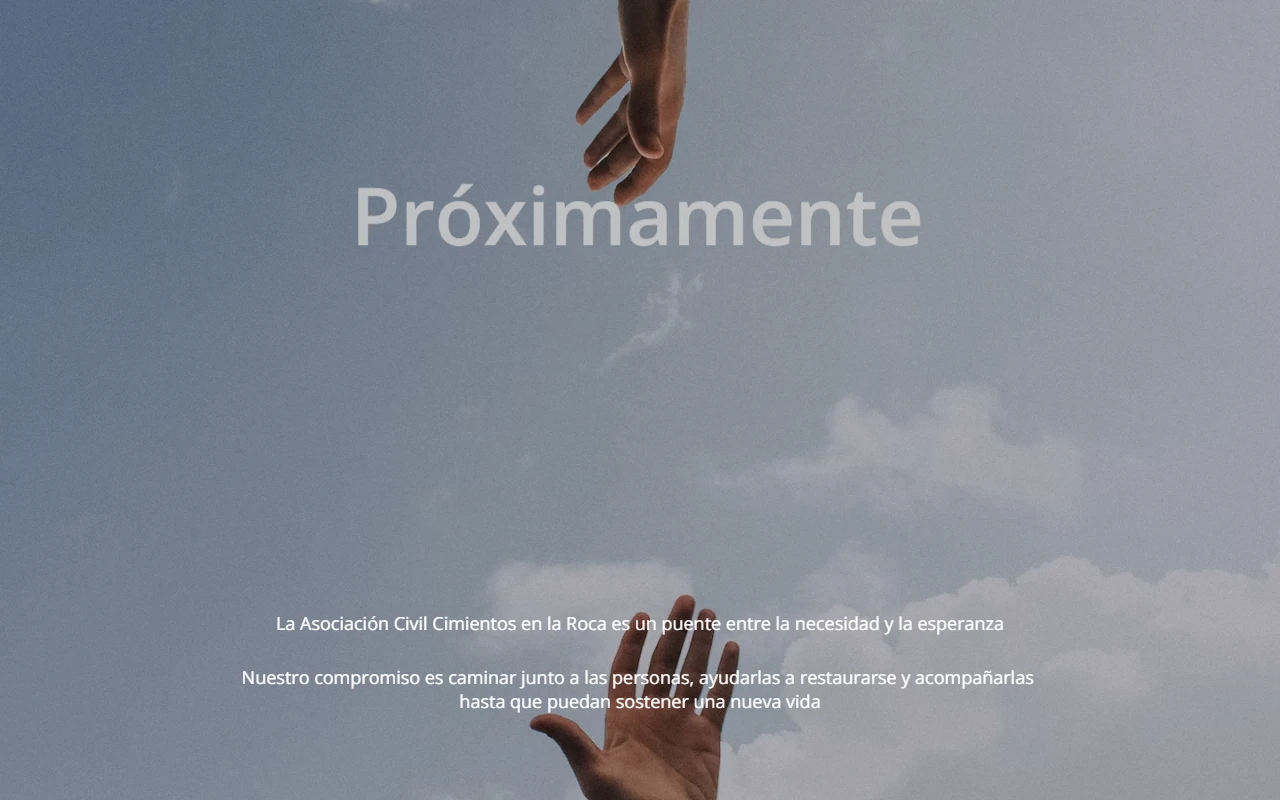 Captura del sitio Cimientos en la Roca